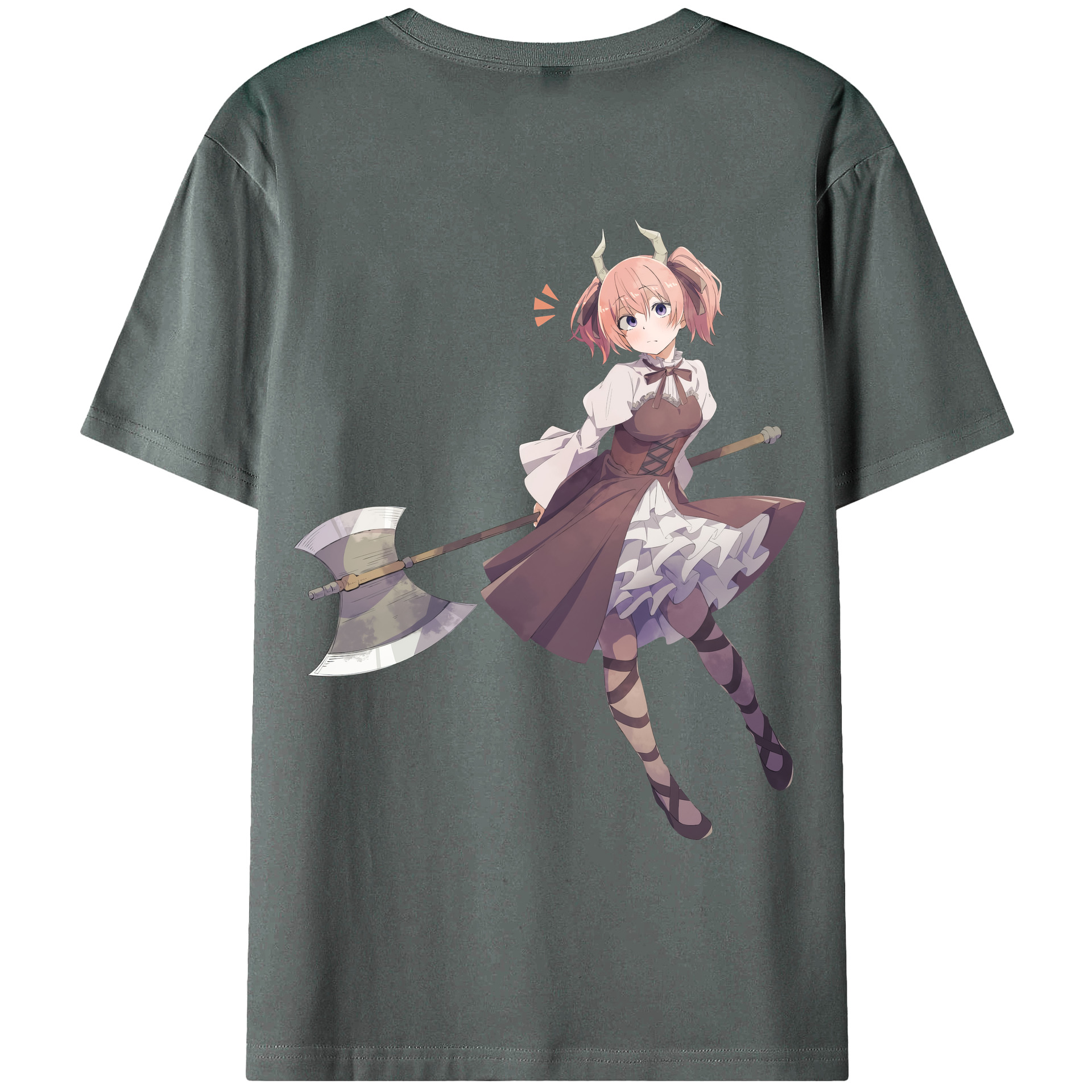 （画像用） 葬送のフリーレン Frieren 綿100％ メンズ半袖Tシャツ（バックプリント） 通気性